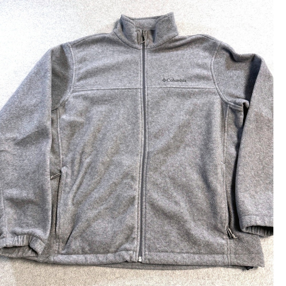 Columbia‎ Womens Large Gray Fleece Jacket Full Zip Lightweight Outdoor Hiking